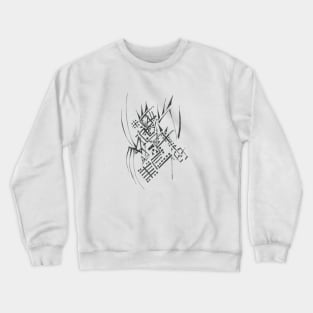 Blueprint Unique Black White Abstract Art Crewneck Sweatshirt